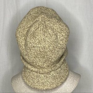 Beige Knit Paperboy Hat